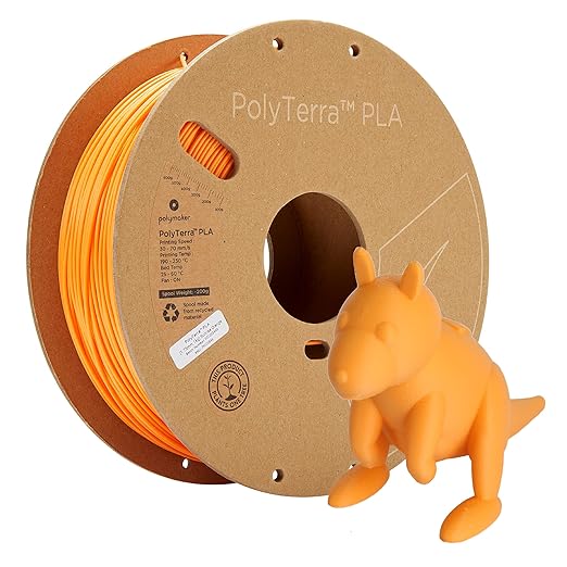 Polymaker Matte PLA Filament Sunrise Orange 1.75mm 1kg 3D Printing Filament by Polymaker