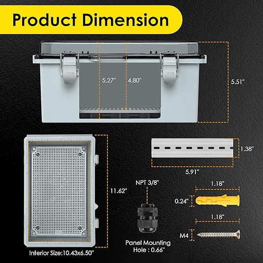 Waterproof Electrical Junction Box, IP67 ABS Plastic Junction Box Enclosure - Image 3