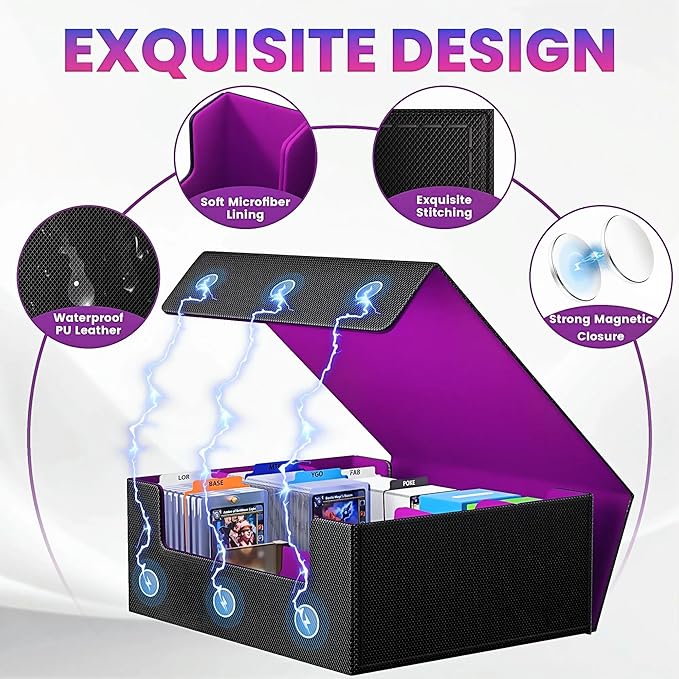 Card Storage Box For Trading Cards 1800+, Card Deck Box - Image 6