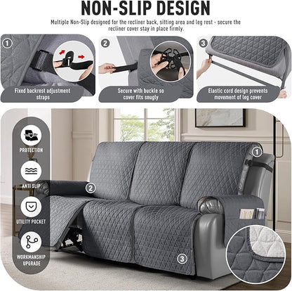 TAOCOCO 100% Waterproof Recliner Cover, Non-Slip Washable Reclining Couch Cover - Image 5