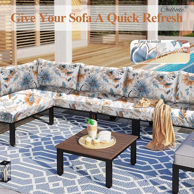 12Pcs High Elastic Digitally Printed Sofa Seat Cushion Cover - Image 7