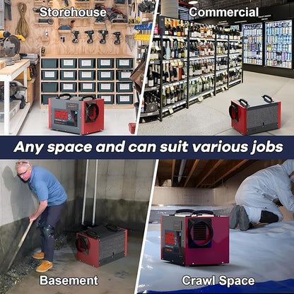 Abestorm Crawl Space Dehumidifier 120Pint Commercial Basement, Industrial Under - Image 4