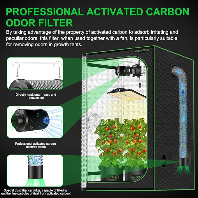 MELONFARM 6" Air Carbon Filter Smelliness Control - Image 2