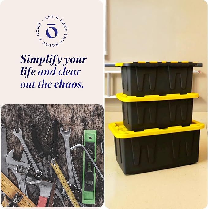 HOMZ 2-Pack Durabilt, Heavy Duty Plastic Storage Bins - Image 6