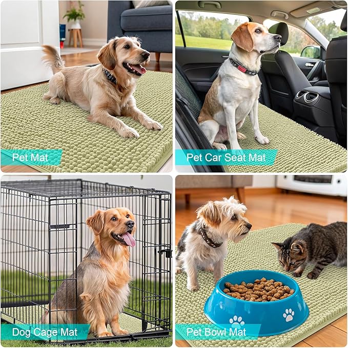 OLANLY Dog Door Mat for Muddy Paws 44x24, Absorbs Moisture and Dirt, Absorbent - Image 7