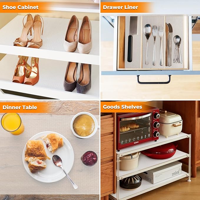 Kitchen Shelf Liner Non-Slip Cabinet Liner 12 in x 20 FT Washable Refrigerator - Image 7