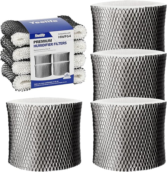 4 Pack HWF64 Humidifier Filter for Sunbeam Humidifier Filter B, Compatible by YEELIFE