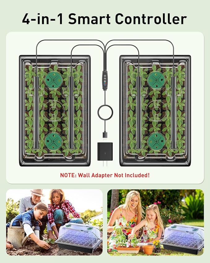 Pawfly Seed Starter Trays, 2 Pack 80 Cells Seed Starter Kit - Image 8