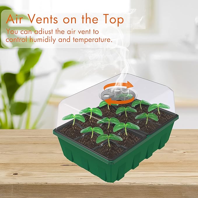 Gardzen 10-Set Garden Propagator Set, Seed Starter Trays - Image 4
