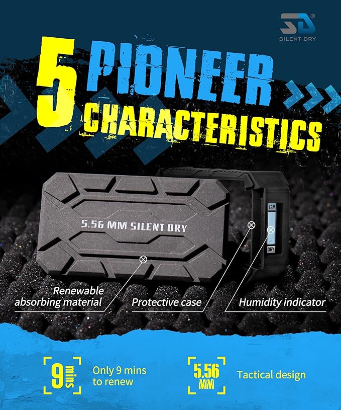 Pioneer Silent Dry Cordless Gun Safe Dehumidifier – Reusable Mini Dryer - Image 2