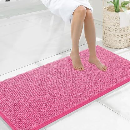 Smiry Luxury Chenille Bathroom Rugs 47x20, Extra Soft and Absorbent Shaggy Bath by Smiry