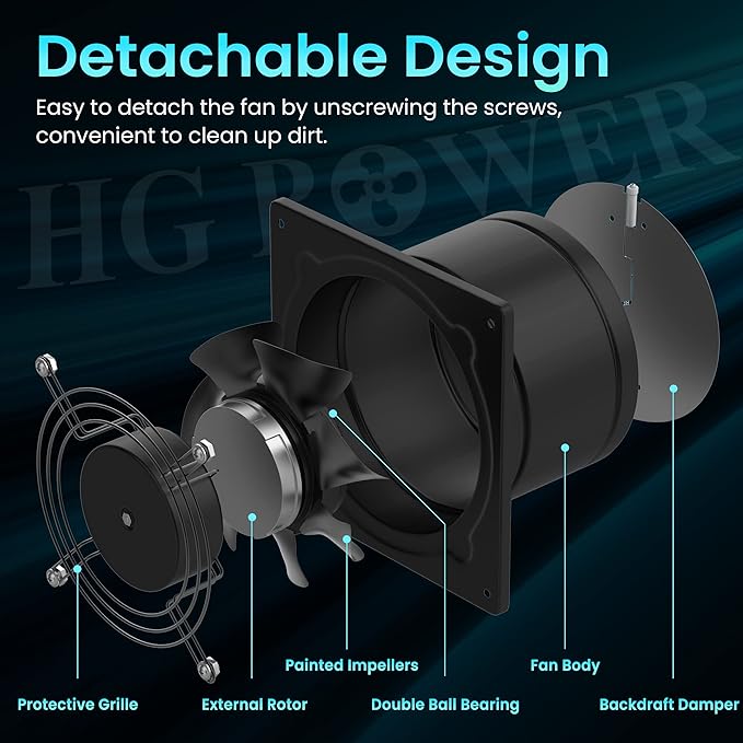 HG Power 6 Inch Exhaust Fan - Image 3
