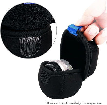 JJC Water Resistant Neoprene Camera Lens Pouch Case, Fold-Over Lens Bag - Image 4