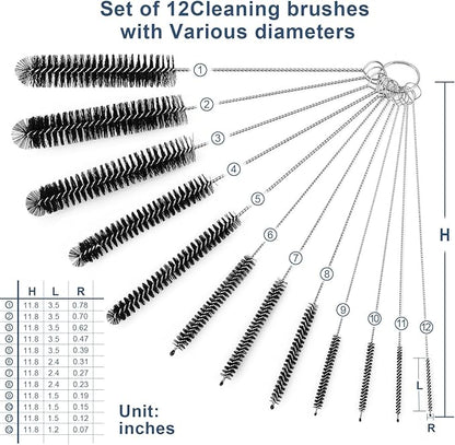 Straw Cleaner Brush Set, 12 Pieces Botthle Cleaning Brush and Nylon Tube Brush - Image 8