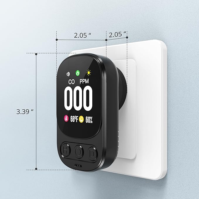 3-in-1 Carbon Monoxide Detectors INKBIRDPLUS Carbon Monoxide Detector Plug in - Image 2