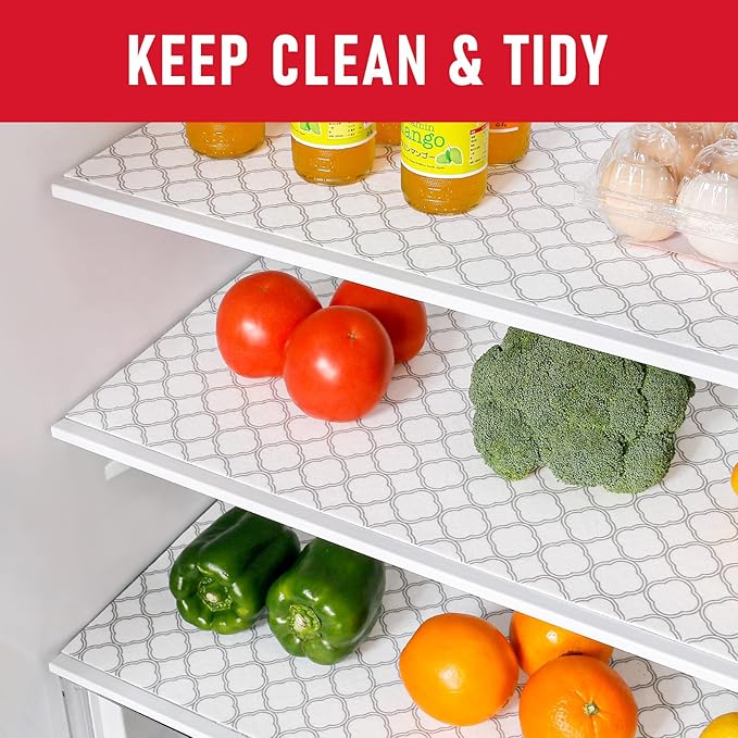 Cooyes Felt Shelf Liners for Drawer & Kitchen Cabinet, 12 Pack, Non Slip Fridge - Image 2
