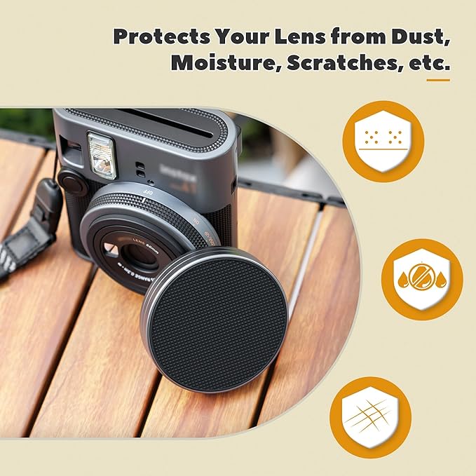 Metallic-Like Lens Cap for Fujifilm Insta Mini 41, Aluminum Anti-Dust - Image 3