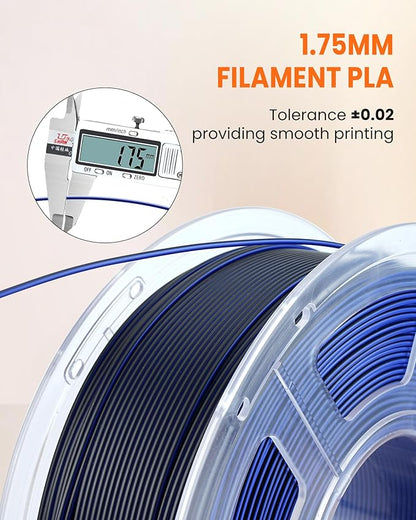 TECBEARS Dual Color PLA Filament 1.75mm, Matte PLA 3D Printer Filament - Image 6
