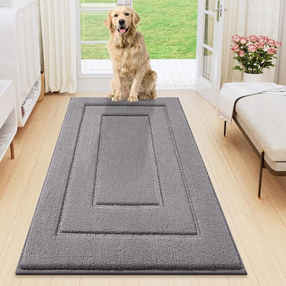 Smiry Dog Door Mat for Muddy Paws, Absorbs Moisture and Dirt, Low-Profile by Smiry