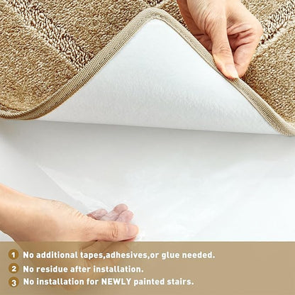 PURE ERA Carpet Stair Tread Landing Mat Tape Free Self Adhesive Non Slip Skid - Image 4