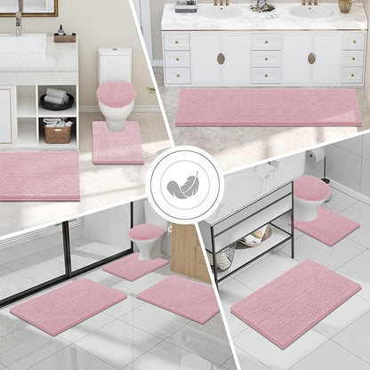 Smiry Luxury Chenille Bathroom Rugs 30x20, Extra Soft and Absorbent Shaggy Bath - Image 7