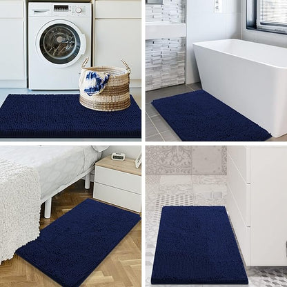 Smiry Luxury Chenille Bathroom Rugs 48x32, Extra Soft and Absorbent Shaggy Bath - Image 9