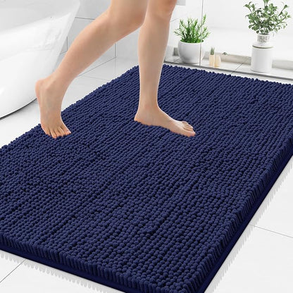 Smiry Luxury Chenille Bathroom Rugs 44x32, Extra Soft and Absorbent Shaggy Bath by Smiry
