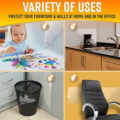 Wall Protector Sheets for Painted Wall. Clear Plastic Adhesive Film Stickers - Image 7