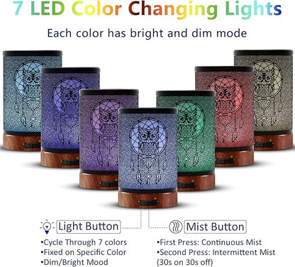 EQUSUPRO Essential Oil Diffuser 150ml Metal Aromatherapy Oil Diffuser - Image 3