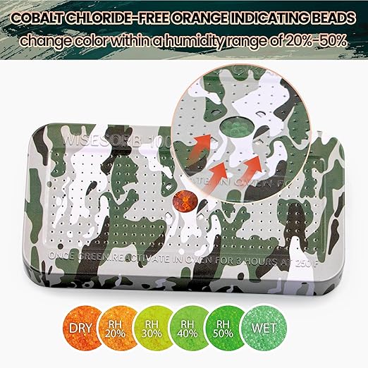 100 Gram Camouflage Gun Safe Dehumidifier Silica Gel Canister Rechargeable - Image 4