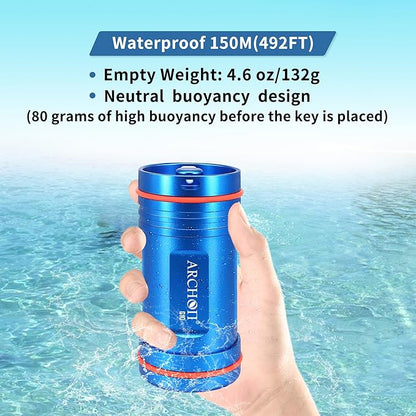 ARCHON Aluminum Alloy Waterproof Car Key Holder FOB Case, Keychain Dry Storage - Image 3