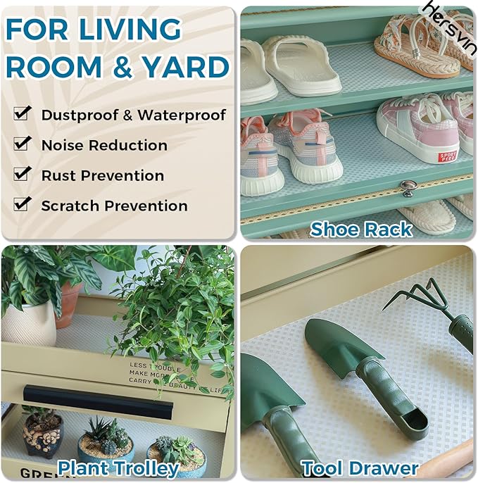Hersvin Shelf Liners 14 in x 20 ft EVA Drawer Mats, Non-Adhesive Cupboard - Image 9