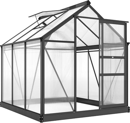 Outsunny 6' x 6' Greenhouse for Outdoors, Polycarbonate Greenhouse by Outsunny