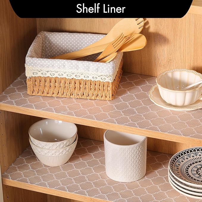 Cooyes Shelf Liner for Kitchen Cabinets – Non-Adhesive Waterproof EVA Liner for - Image 4