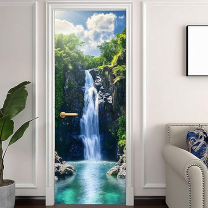 3D Door Stickers, Peel and Stick Vinyl Wallpaper, Self-Adhesive Mural Door Cover - Image 2