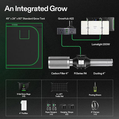 VIVOSUN Grow Tent Kit 2x4 Complete System, WiFi-Controlled Grow System - Image 8