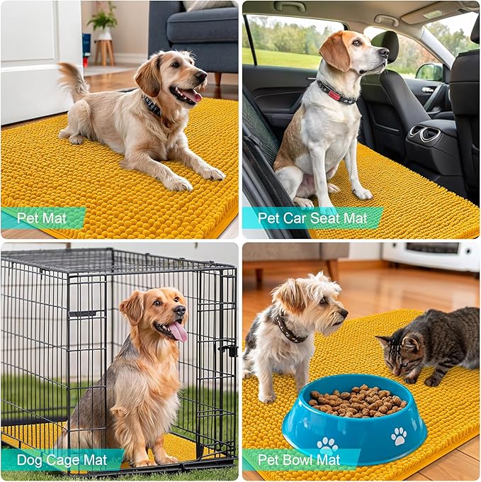 OLANLY Dog Door Mat for Muddy Paws 44x24, Absorbs Moisture and Dirt, Absorbent - Image 7
