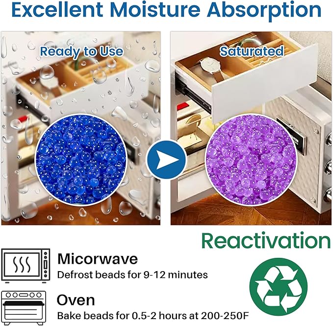 Premium Blue to Pink 3mm Silica Beads, Reusable Desiccant Bulk - Image 6