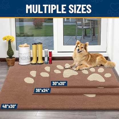 Smiry Dog Door Mat for Muddy Paws, Absorbs Moisture and Dirt, Low-Profile - Image 3