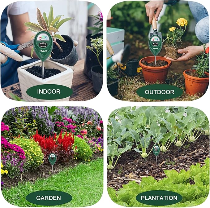 WNJ 2 Pack Soil Moisture Meter, Plant Water Monitor, Lawn Moisture Meter，Soil - Image 7