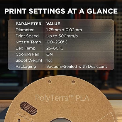 Polymaker Matte PLA Filament Earth Brown 1.75mm 1kg 3D Printing Filament - Image 6