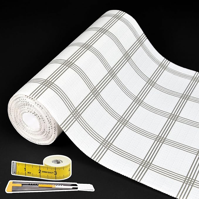 Shelf Liners for Kitchen Cabinets 12in x 20FT, Non Adhesive Drawer Liner White by Adwann