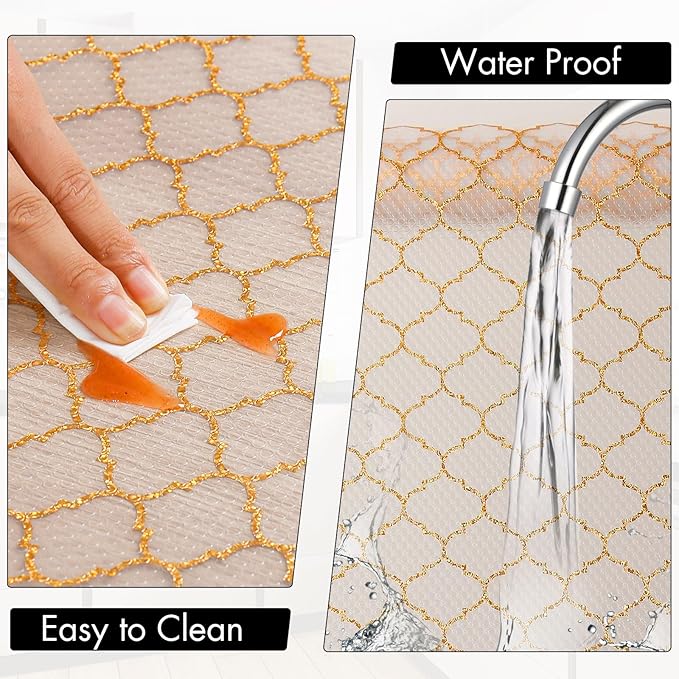 Cooyes Shelf Liner, Non Adhesive Drawer and Cabinet Liner, EVA Washable - Image 5