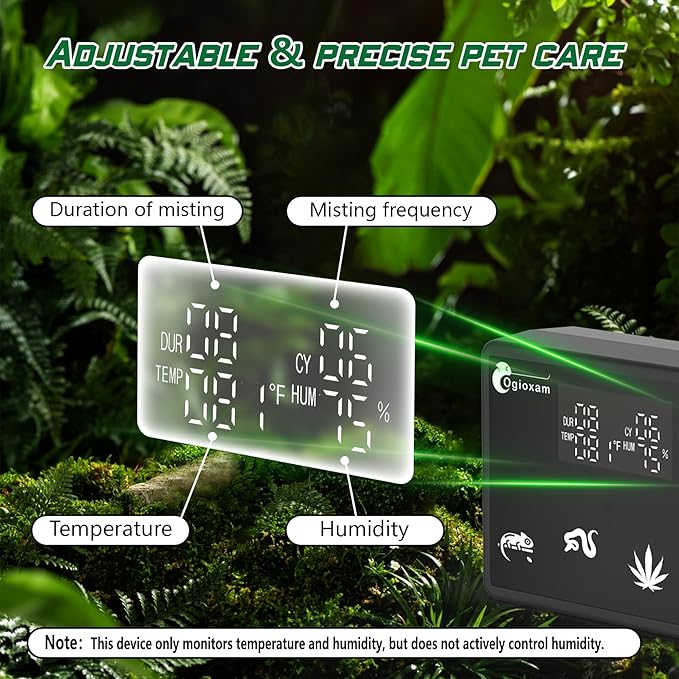 Automatic Reptile Mister System, Reptile Humidifiers Smart Misting System - Image 3