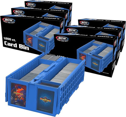 BCW Collectible Card Bin – | Holds up to 1600 Cards | Plastic Storage Box by BCW