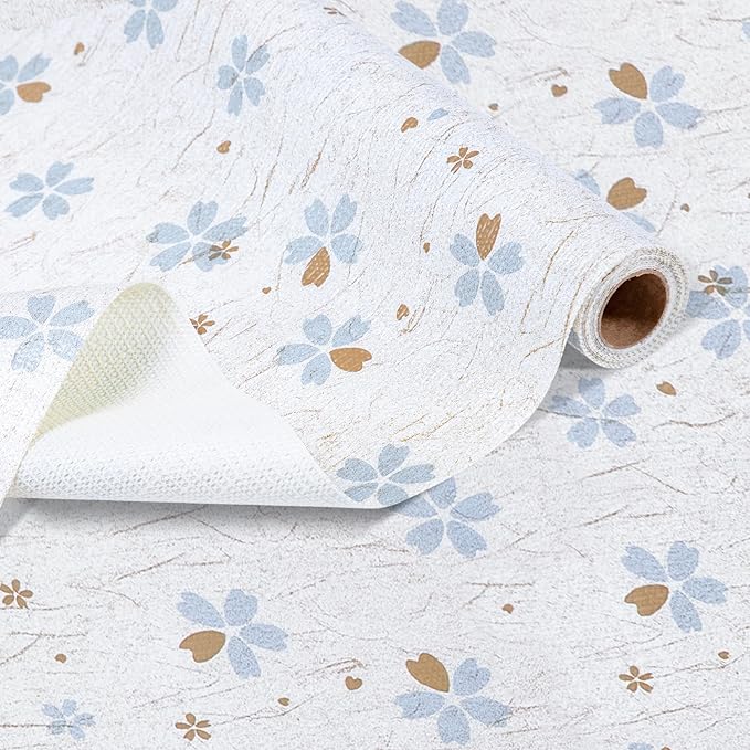 RAY STAR 18 Inch x 48 Inch Shelf Liner, Non Adhesive Floral White Cabinet Liner by RAYSTAR