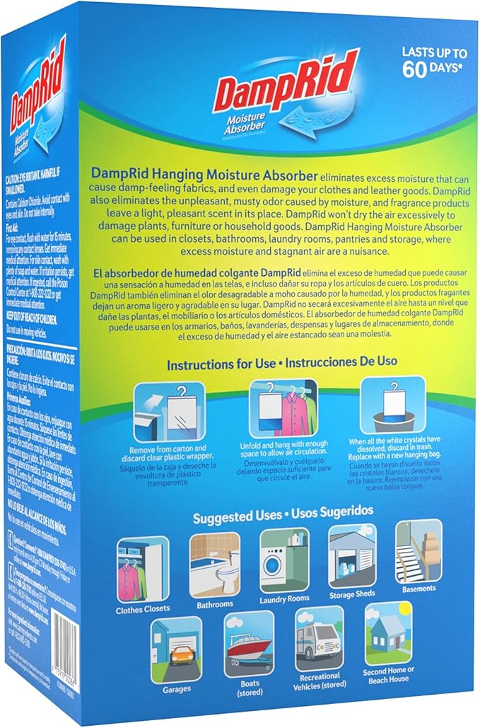 DampRid Hanging Bag, Moisture Absorber, 3 Pack - Image 4