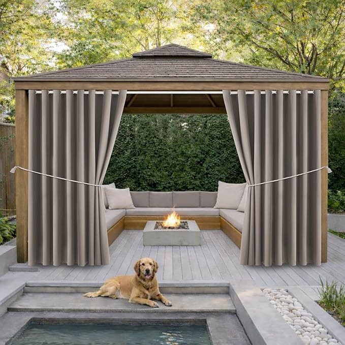 Waterproof Outdoor Curtain W105 x L84 by DivaenCamino