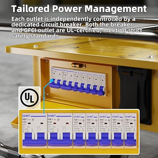 Joinfworld Power Distribution Box, 50A 125V/250V NEMA SS2-50 CS6375 Inlet - Image 4