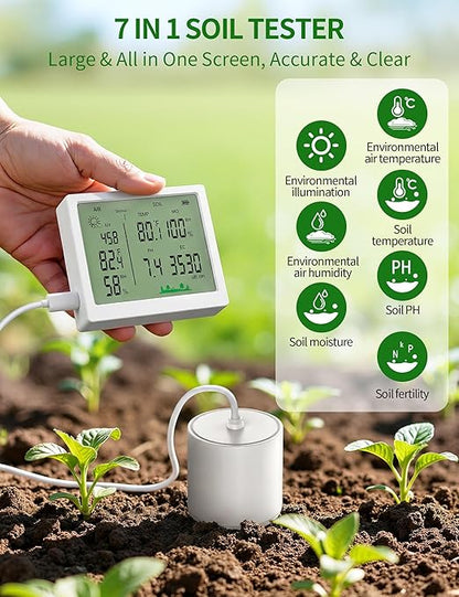 7 in 1 Soil Test Kit, Digital Soil Meter - Image 2